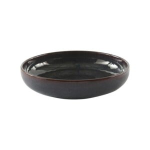 AMBER DEEP COUPE PLATE D22CM STONEWARE ACCOLADE