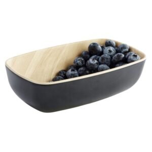 BOWL GN 1/9 BLACK/BAMBOO 17.6X10.8XH5.5CM 0.5L MELAMINE FRIDA APS