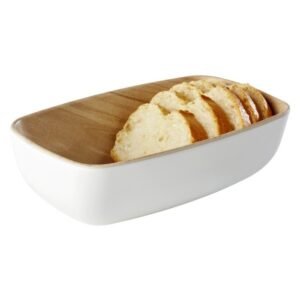 BOWL GN 1/9 WHITE/BAMBOO 17.6X10.8XH5.5CM 0.5L MELAMINE FRIDA APS