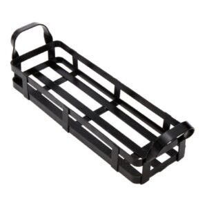 BASKET RECTANGULAR 2 HANDLES L30 X W11.1 X H8.9CM BLACK STEEL