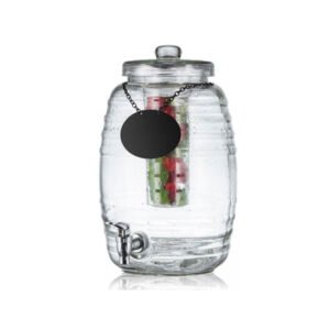 BEVERAGE DISPENSER BEEHIVE 9.5L GLASS WITH SST FAUCET