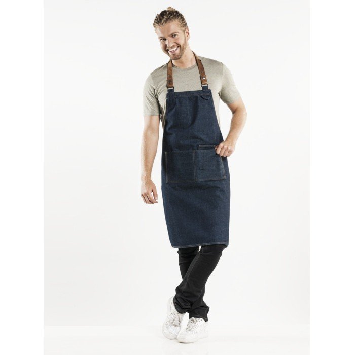 Bib apron blue One size only Forene Chaud Devant