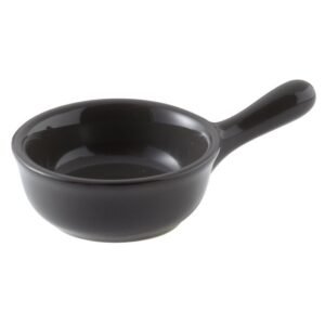 Mini saucepan round grey stoneware Ø 6 cm Pro.mundi
