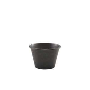 black vintage ramekin Ø6cm 7cl steel genware