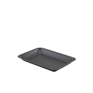 black vintage tray L20 XW14cmXH2cm steel genware
