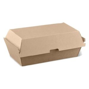 ENDURA SNACK BOX BROWN PACK OF 50 L20.5 X W10.7 X H7.8CM CORRUGATED FLUTED BOARD