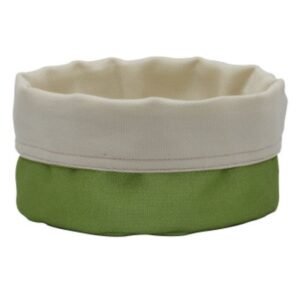 BREAD BASKET ROUND GREEN/OFF-WHITE Ø20CM