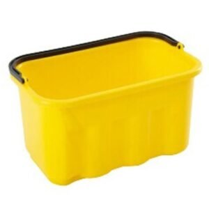BUCKET WITH HANDL YELLOW L36 X W22 X H20CM 9.5L PLASTIC