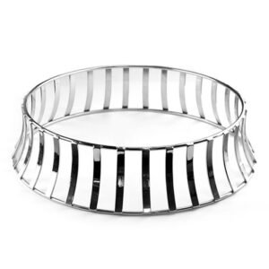BUFFET STAND STRIPES Ø42CM L10CM STAINLESS STEEL