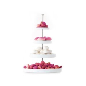 CAKE STAND 4-TIERS D41/28/20/14,5XH61CM PORCELAIN/SST