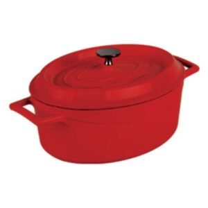 CASSEROLE TRENDY OVAL RED Ø24CM CAST IRON