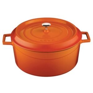 CASSEROLE TRENDY ROUND ORANGE Ø24CM CAST IRON