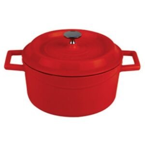 CASSEROLE TRENDY ROUND RED Ø28CM CAST IRON