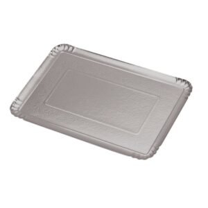 CATERING SILVER TRAY 28X42CM CARDBOARD PACK OF 25