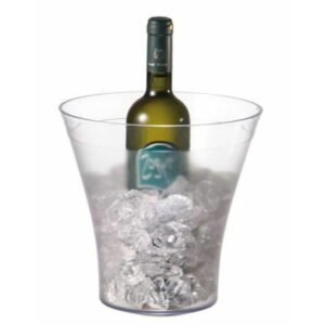 CHAMPAGNE BUCKET TRANSPARENT D22XH23CM FROSTED STACKABLE SAN
