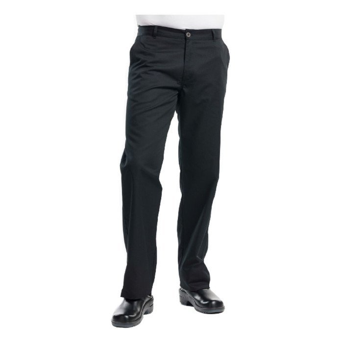 CHEF TROUSERS BLACK SIZE 52 67% POLYESTER 33% COTTON NERO CHAUD DEVANT