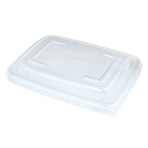 CLEAR HOT LID FOR RECTANGULAR CONTAINER 16X23CM PACK OF 50 BEPULP PP