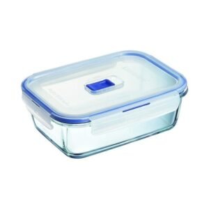 PURE BOX ACTIVE RECTANGULAR FOOD STORAGE CONTAINER 122CL TEMPERED GLASS WITH LID