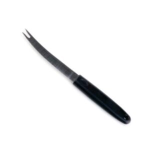 BAR KNIFE L21CM WITH 2 PRONGS BLACK PLASTIC HANDLE