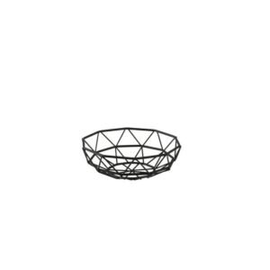 DELTA ROUND BASKET BLACK Ø20CM METAL