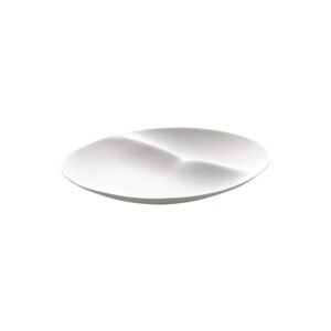 Desert plate white matt L19.5XW20.5XH4cm porcelain shell cookplay
