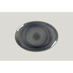 Dish oval grey porcelain 32 cm Rakstone Spot Rak