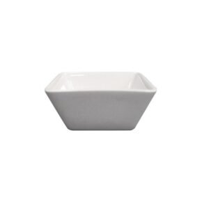 Dish square ivory glazed 8 cm Allspice Rak