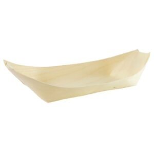 DISPOSABLE WOOD BOAT PACK OF 50 L17 X W8.8 X H2CM