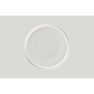 Flat coupe plate round grey porcelain Ø 28 cm Rakstone Ease Rak