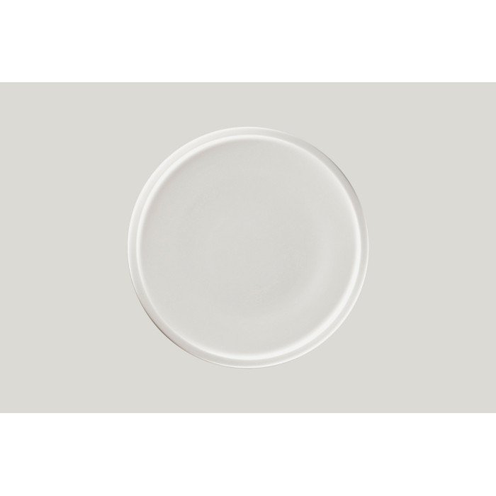 Flat coupe plate round grey porcelain Ø 28 cm Rakstone Ease Rak