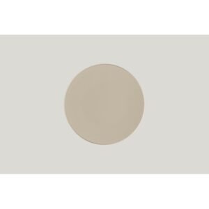 Extra-flat plate round Argila Decor porcelain Ø 23.6 cm Earth Rak