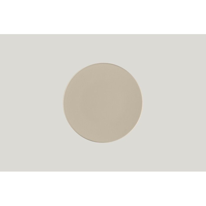 Extra-flat plate round Argila Decor porcelain Ø 23.6 cm Earth Rak