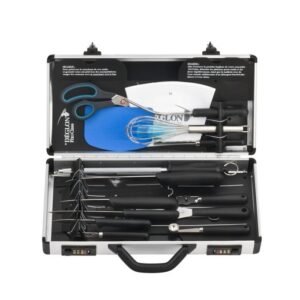 29-piece kitchen case aluminium 44.5x21x8.7 cm 29 elements Deglon