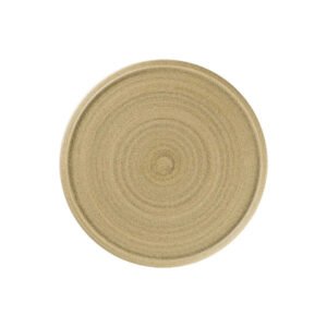 FLAT COUPE PLATE Ø24CM BEIGE PORCELAIN SELVA RAK