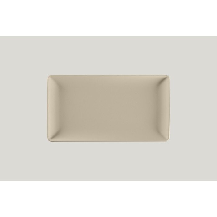 Flat plate rectangular Argila Decor porcelain 33.8x18.3 cm Earth Rak