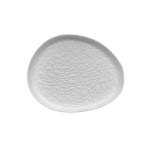 Flat plate white matt L29.5XW24XH2.5cm porcelain rex cookplay