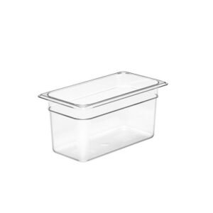 GN CONTAINER 1/3-200 RECTANGULAR CLEAR POLYCARBONATE