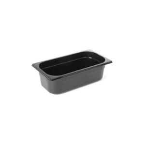 GN CONTAINER 1/4-100 RECTANGULAR BLACK POLYCARBONATE