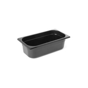 GN CONTAINER 1/4-150 RECTANGULAR BLACK POLYCARBONATE
