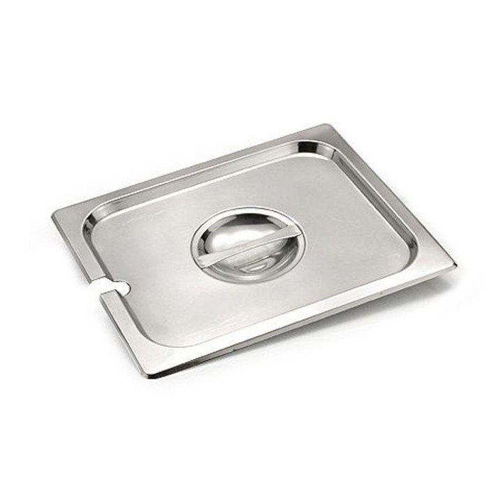 NOTCHED LID GN 2/3 ROUND THICK. 0.7MM STAINLESS STEEL QUALIPLUS PRO.COOKER