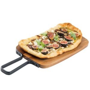 INDUSTRIAL PADDLE BOARD 31X18CM WITH 12CM METAL HANDLE ACACIA