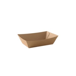 KRAFT BOAT TRAY SMALL PACK OF 50 PE COATED