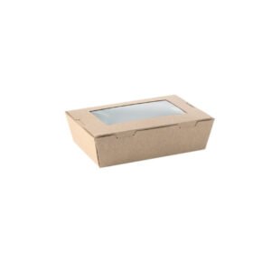 LUNCH BOX WITH WINDOW L12XW8.8XH3.7CM PACK OF 50