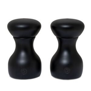 LYON BLACK SET OF 2 MILLS H9.6CM SALT AND PEPPER BEECHWOOD