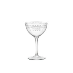 Martini cocktail glass 23.5 cl Novecento Art Deco Bormioli Rocco