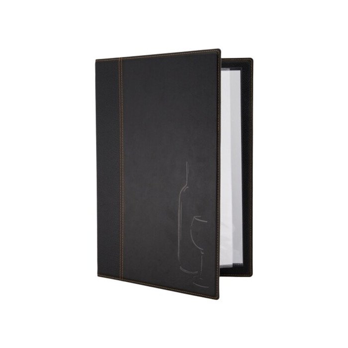 menu-beverage-holder-tendance-leather-style-a4-8-pages-black