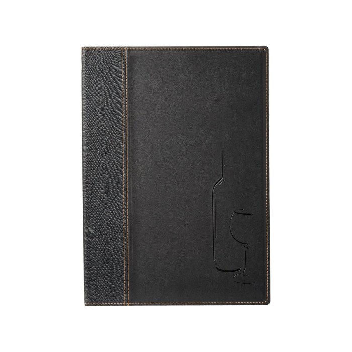 menu-beverage-holder-tendance-leather-style-a4-8-pages-black