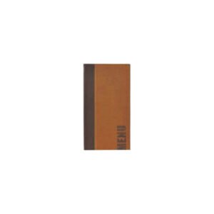 MENU HOLDER TENDANCE LEATHER STYLE 18X34CM A4/A5 PAGES LIGHT BROWN
