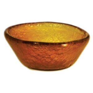 MINI BOWL ROUND 9XH4CM AMBER TIGER GLASS