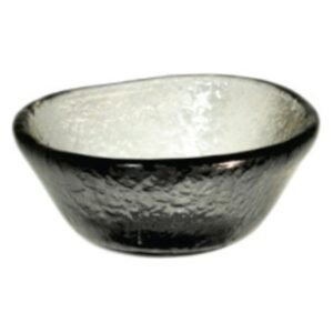 MINI BOWL ROUND 9XH4CM GREY TIGER GLASS